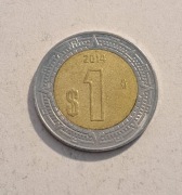172. Moneta Meksyk 1 peso 2014 rok
