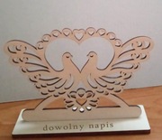 Walentynki. Drewniane serce. Serduszko statuetka