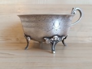 FILIŻANKA SREBRZONA KARTUSZ WMF PLEWKIEWICZ WARSZAWA