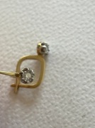 Kolczyki Polski Jubiler złote białe złoto diamenty 14K