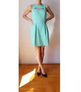 Sukienka miętowa zielona M 38 Mohito wycięcie dekolt