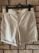 Esprit 38 M beżowe bawełniane szorty spodnie capri cargo