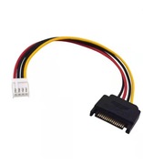 Kabel zasilający SATA 15pin żeński 4pin FDD Floppy  adapter konwerter 20 cm