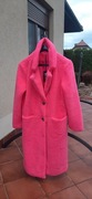 Płaszcz futerko futro sztuczne fuksja różowe S M L