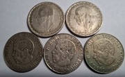 srebrna moneta Szwecja 1 Korona 1943 1949 1955 1964 srebro 5szt