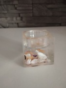 Uroczy mały świecznik z muszlami 