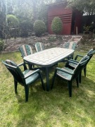 NARDI – zestaw mebli ogrodowych 6 krzeseł + duży stół | PODUSZKI GRATIS