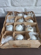 Komplet szklanych bombek z okresu PRL