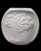Wazon Kaiser, biskwit, Manfred Frey, Art Deco, Kwiaty, lata 60-te
