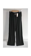 New Collection Dresowe czarne szerokie spodnie r 44/46