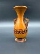 Cepelia PRL, Vintage Drewniany Wazon, Serce Polskiego Folkloru