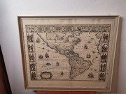 America Nova Tabula - akwaforta z ręczną kolorystyką, XX wiek