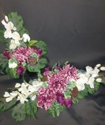 Zestaw stroik, wiązanka, kompozycja na cmentarz + bukiet do flakonu 368