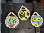 Dekoracja styl wiejski obrazki słoneczniki kwiaty