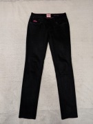 Czarne spodnie jeansowe jeansy Superdry 27/32 W27 L32 ok. 36 Cigarette Slim