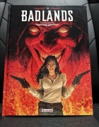 Komiks Badlands z odręcznym rysunkiem Kowalskiego