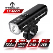 Lampka ROWEROWA OFFBONDAGE Światło LED L3-1000 przód 1000lm 4800mAh
