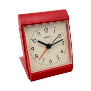 Vintage budzik GARANT NRD / GDR lata 70. mechaniczny czerwony retro design