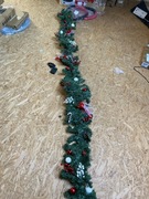 Girlanda świąteczna 2,5metra z ozdobami i światełkami na poręcz kominek