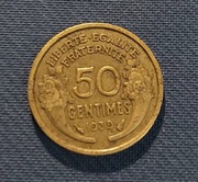 Moneta Francja 50 centymów 1939