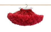 Czerwona spódnica tutu tiul falbanki r. 104 