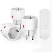 SURNICE Gniazda wtykowe z pilotem zdalnego sterowania, 10 A/2300 W 3 szt