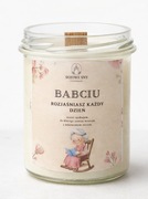 Świeca SOJOWA Prezent na DZIEŃ BABCI + Opakowanie prezentowe GRATIS