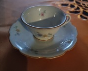 Śliczna filiżanka na podstawku Giesche Bogucice lata30/40 te