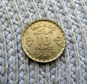 Maroko Francuskie 10 Frank 1952r