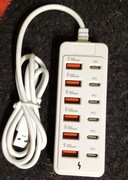 ROZDZIELACZ +LADOWARKA FAST CHARGER 6x  USB A I USB C =TANIO;-)!!!