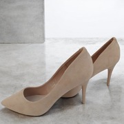 Buty zamszowe jasne na szpilce 36 37 38 39 40 41 