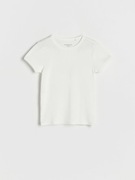 Bawełniany t-shirt w prążek reserved rozmiar 140