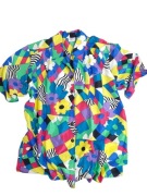 Koszula jedwabna kolorowa vintage retro emdee selection 44 2XL 3XL