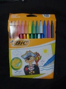 BIC KIDS KID COULEUR FLAMASTRY PISAKI MAZAKI PASTELOWE WODNE DLA DZIECI x12