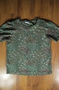 Bluzka Next r. 42 zielona damska kr rękaw w kwiaty 