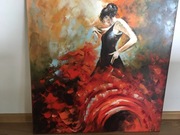 Obraz tancerki J. Kowalik 80x80 cm