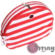Organizer do Obag MOON LIGHT czerwony – pasy czerwone biały | OMAY Handmade