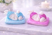 Świeczka bobas na chrzest babyshower