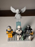 Figurki Lego + skuter vespa pizza