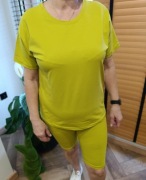 Komplet bluzeczka +legginsy kolorek kiwi