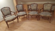 Zestaw 4 czterech foteli ludwikowskich