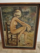 akt kobieta na krzesle