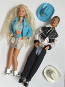 Barbie i Ken Western Stampin vintage 1993 Mattel kapelusze