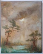 Rozlewisko obraz olejny pejzaż 