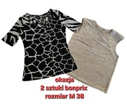 Zestaw 2x bluzka damska bonprix rozmiar M 38 jak NOWA
