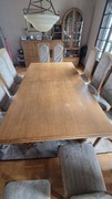 Stół dębowy i krzesła drewniane 12 szt.