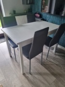 Stół rozkładany z krzesłami 70x120-160