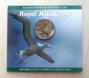 Nowa Zelandia 5 dolarów, 1998 - Albatros królewski
