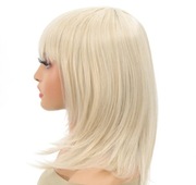 Peruka damska jasny blond bob proste włosy dostawa 24h PL