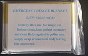 Koc termiczny, koc ratunkowy, folia życia duża 130x210 